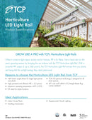TCP RHLR4UZDA2VG Horticulture LED Light Rail – 4FT, 100W, Full Spectrum, 242 PPF Output