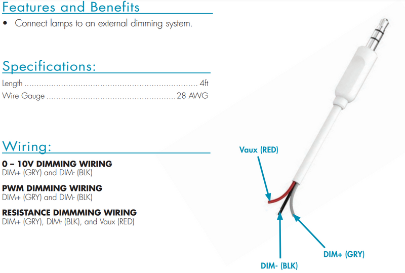 TCP LHDW001 3 in 1 Dimming Wire – Adjustable 0-10V Dimming Control
