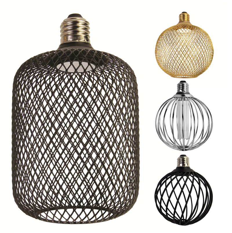 TCP Accents Pendant Lighting - Available in Mesh, Rail, and Spiral Styles, Dimmable LED with 2400K or 3000K Warm Light, Multiple Shapes and Finishes (Black, Silver, Gold) for Restaurants, Kitchens, Dining Rooms, and More