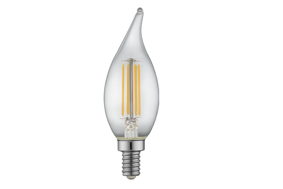 LED Antique Filament F11 Lamp E12 - 3.8", 4W, 18K