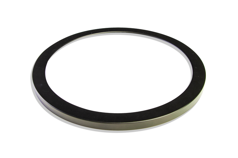 LED Slim Circle Flush Mount Matt Black Ring - 7", 15W