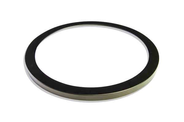 LED Slim Circle Flush Mount Matt Black Ring - 9", 18W