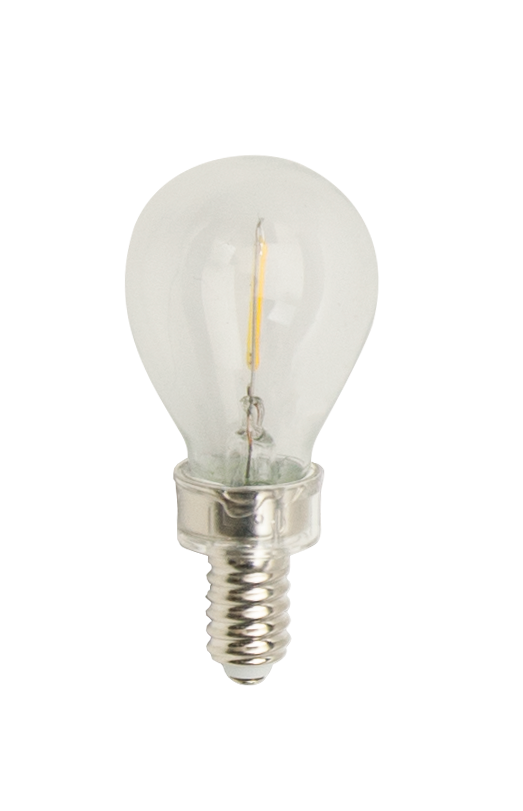 LED Classic Filament S11 Lamp E12 Clear - 1.4", 1.5W, 27K