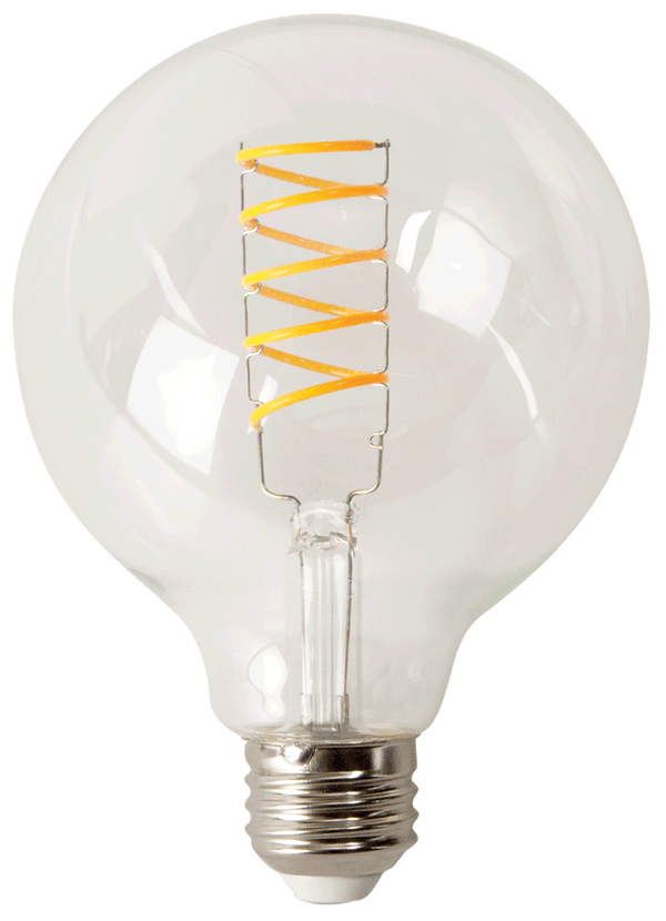 LED Antique Spiral Filament G30 Lamp - 5.6", 5W, 18K