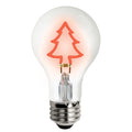 TCP A19 Christmas Tree Decorative Filament LED Christmas Light Bulbs, 0.3W – Available in Green and Red for Holiday & Festive Indoor Decor