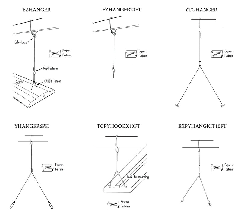 HB, IB, HBM, HT Series Comapible Hanging Kit - 10'