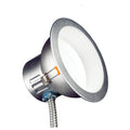 Silver 4-inch commercial LED downlight with diffuser (Model DLC4SWUZDCCT)