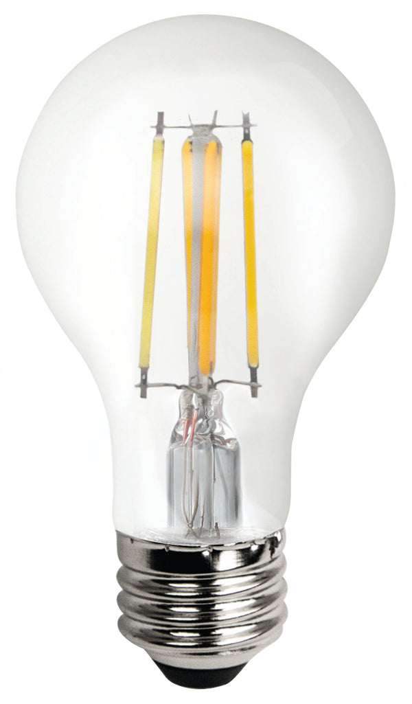 LED Classic Filament A19 Lamp E26 Clear - 2.4", 8W, 27K