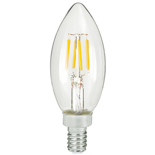 AmberGlow White Filament B11 Lamp E12 Clear - 1.4", 4W, 24K