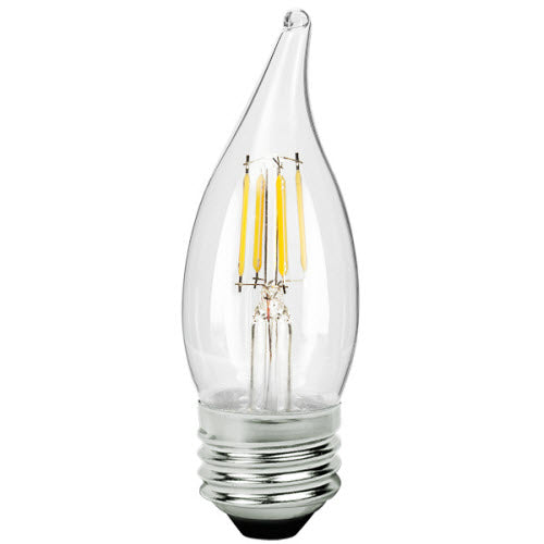 LED Filament High CRI Lamp E26 Clear Flame - 1.4", 4W, 30K