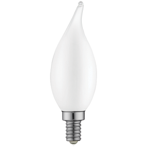 AmberGlow White Filament F11 Lamp E12 Frost - 1.4", 4W, 24K