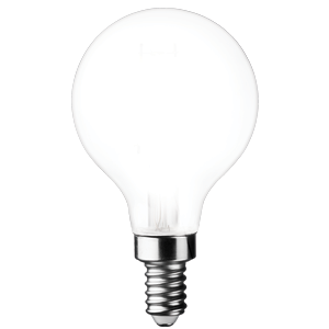 LED Filament High CRI G16 Globe Lamp E12 Frosted - 2", 4W, 40K