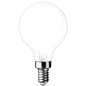 AmberGlow White Filament G16 Lamp E12 Frost - 2", 4W, 24K
