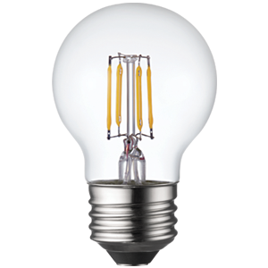 AmberGlow White Filament G16 Lamp E26 Clear - 2", 3W, 24K