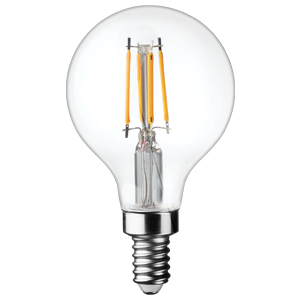 AmberGlow White Filament G16 Lamp E12 Clear - 2", 4W, 24K