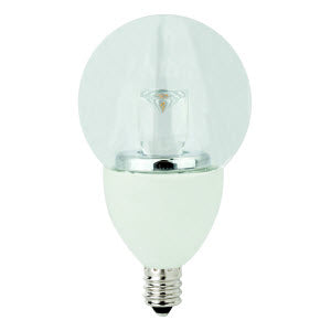 LED Dimmable Globe Lamps E12 Clear - 3.5", 3.5W, 27K