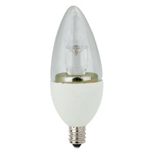 Elite LED Deco Lamps E12 Clear Blunt - 3.8", 5W, 30K