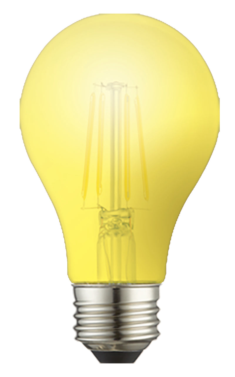 LED Classic Filament A19 Lamp E26 Yellow Clear - 2.4", 4.5W